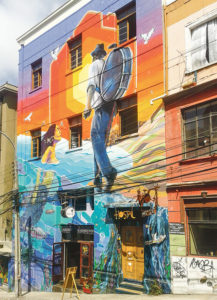 På resa till Valparaiso i Chile