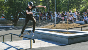 Efterlängtad skatepark invigd